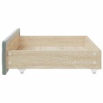 vidaXL Tiroirs de lit 2 Pièces gris clair bois d'ingénierie et velours