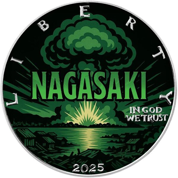 Pièce de monnaie en Argent 1 Dollar g 31.1 (1 oz) Millésime 2025 NAGASAKI