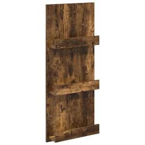 vidaXL Étagère à magazines avec étagère Chêne fumé 43 x 11 x 102 cm