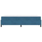 vidaXL Cadre de lit Bleu foncé et blanc 120 x 200 cm Velours
