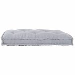 vidaXL Coussin de canapé sur palette Gris tissu
