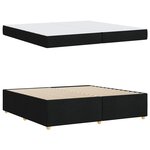 vidaXL Cadre de lit avec matelas Noir 200 x 200 cm tissu