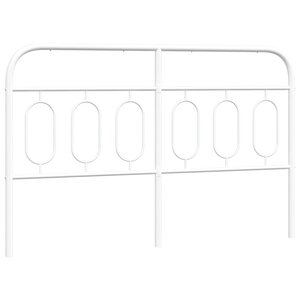 vidaXL Tête de lit de remplacement métal blanc 140 cm