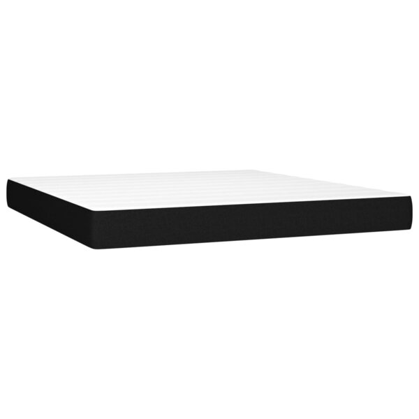 vidaXL Matelas de lit à ressorts ensachés fermeté moyenne Noir 180x200x20 cm Tissu