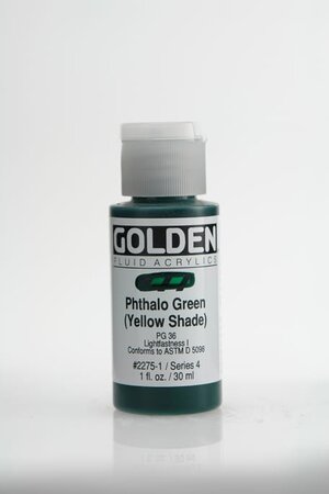 Peinture Acrylic FLUIDS Golden IV 30ml Vert Phthalo (nuance jaune)