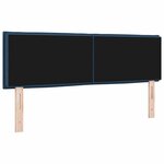 vidaXL Tête de lit Hauteur réglable avec tête de lit Bleu 140 cm tissu