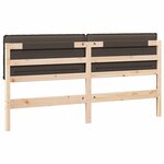 vidaXL Tête de lit capitonnée Gris Naturel et Clair 180 cm Pin massif