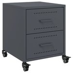 vidaXL Table de chevet anthracite 36x39x43 5 cm acier