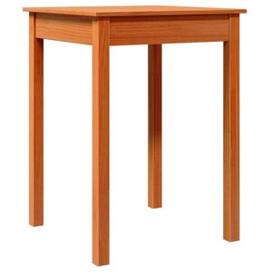vidaXL Table à manger cire marron 55x55x75 cm bois massif de pin