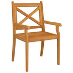 vidaXL Ensemble à manger de jardin 5 Pièces Bois d'acacia solide