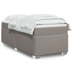 vidaXL Sommier à lattes de lit avec matelas Taupe 100x200 cm Tissu