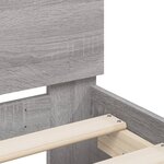 vidaXL Cadre de lit avec tête de lit sonoma gris 150x200 cm