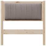 vidaXL Tête de lit capitonnée avec tête de lit Marron 75 cm Pin massif