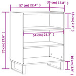 vidaXL Buffet blanc brillant 57x35x70 cm bois d'ingénierie