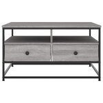 vidaXL Table basse sonoma gris 80x80x45 cm bois d'ingénierie
