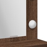 Coiffeuse vidaXL avec éclairage LED en chêne brun 50x41x135 cm