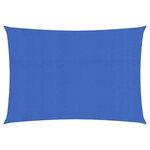 vidaXL Voile d'ombrage 160 g/m² rectangulaire bleu 2 5x5 m PEHD