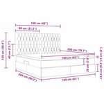 vidaXL Lit avec rangement et matelas Bleu 160 x 200 cm Polyester