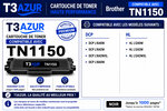 T3AZUR - Lot de 2 Toners compatibles avec  Brother HL-L1240W  HL-L1242W  HL-L1242WXL remplace Brother TN1150 Noir - 1 000 pages