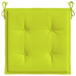 vidaXL Coussins de chaise de jardin lot de 6 vert vif 50x50x4 cm