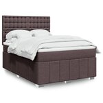vidaXL Sommier à lattes de lit avec matelas Marron foncé 160x200 cm