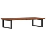 vidaXL Étagère de vasque murale acier et bois de chêne massif