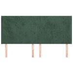 vidaXL Tête de lit avec oreilles Vert foncé 163x16x118/128 cm Velours