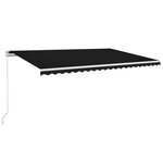 vidaXL Auvent manuel rétractable avec LED 500x350 cm Anthracite