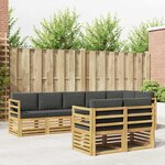 vidaXL Ensemble de canapés d'extérieur 8 Pièces Blanc et anthracite