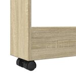 vidaXL Chariot de rangement étroit 3 niveaux chêne sonoma