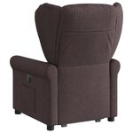 vidaXL Fauteuil inclinable de massage électrique Marron foncé Tissu