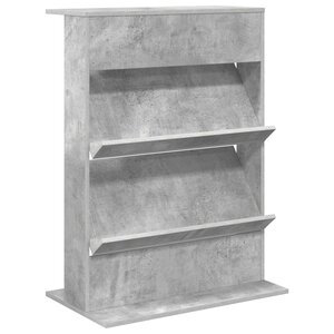 vidaXL Étagère à magazines avec étagère Gris béton 70 x 41 x 96 cm