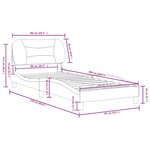 vidaXL Cadre de lit sans matelas Hvar marron foncé 80x200 cm tissu