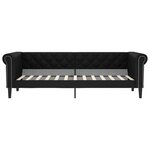 vidaXL Lit de jour avec lit gigogne noir 90x200 cm similicuir