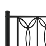 vidaXL Cadre de lit métal sans matelas avec pied de lit noir 80x200 cm
