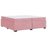 vidaXL Cadre de lit avec matelas Rose 200 x 200 cm Velours