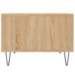 vidaXL Table basse Chêne sonoma 60x50x36 5 cm Bois d'ingénierie