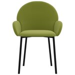 vidaXL Chaises à manger lot de 2 Vert clair Velours