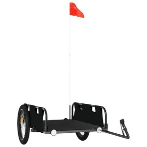 vidaXL Remorque de vélo noir tissu oxford et fer