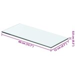 vidaXL Panneaux d'étagère 2 Pièces Verre Transparent 40 x 12 cm