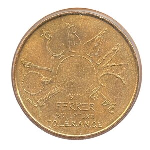 Mini médaille monnaie de paris 2007 - t.o.l.é.r.a.n.c.e