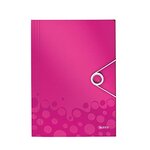 Chemise WOW 3 rabats à élastique polypro 150 feuilles A4 Rose Métallique LEITZ