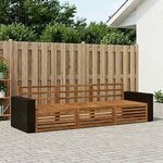 vidaXL Ensemble de canapés d'extérieur 3 Pièces Naturel