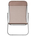 vidaXL Chaises plage pliantes lot de 2 textilène acier enduit poudre