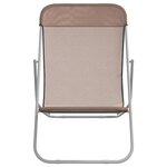 vidaXL Chaises de plage pliantes 2Pièces textilène acier enduit de poudre