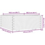 vidaXL Jardinière cire marron 110x110x49 5 cm bois de pin massif