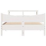 vidaXL Cadre de lit avec tête de lit blanc 140x200 cm bois pin massif