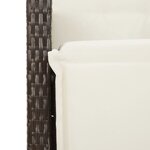 vidaXL Ensemble à manger de jardin et coussins 9 Pièces marron poly rotin