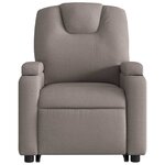 vidaXL Fauteuil inclinable taupe tissu