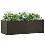 vidaXL Lit surélevé de jardin avec système d'arrosage Moka 100x43x33cm